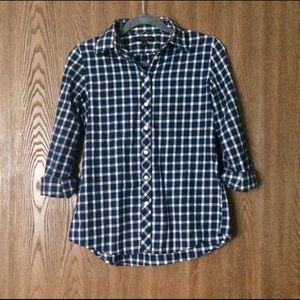 Banana Republic Plaid Flannel Button Down Shirt XS